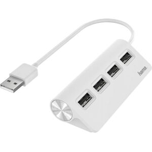 Hama Concentrateur USB 4 Ports - USB 2.0, Blanc - Publicité Hama Concentrateur USB 4 Ports - USB 2.0, Blanc - Publicité