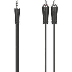 Hama 00205112 Audio Cable - 5m, 3.5mm & RCA - Black Hama 00205112 Audio Cable - 5m, 3.5mm & RCA - Black