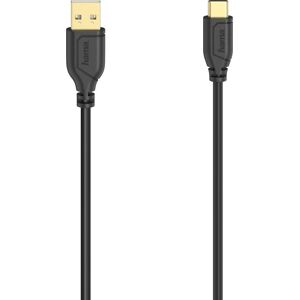 Hama USB-Kabel - 0,75 m, Schwarz, USB 2.0, USB A auf USB C Hama USB-Kabel - 0,75 m, Schwarz, USB 2.0, USB A auf USB C