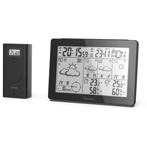 Stazione Meteo Hama Meteotime - Nero - Sensori interni/esterni - Previsioni di 4 giorni Stazione Meteo Hama Meteotime - Nero - Sensori interni/esterni - Previsioni di 4 giorni