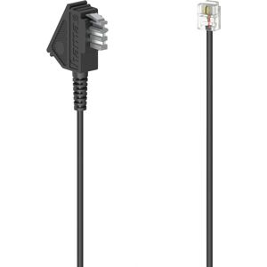 Hama 00201105 Zwart 10m Telefoonkabel - Analoog Hama 00201105 Zwart 10m Telefoonkabel - Analoog