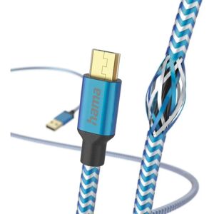 Hama Reflective USB Cable - 1.5m, USB 2.0, Micro-USB B, Blue - USB Cable Hama Reflective USB Cable - 1.5m, USB 2.0, Micro-USB B, Blue - USB Cable