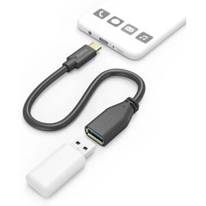 Hama USB-C till USB-A Adapter - 0,15 m - Svart - USB Kabel Hama USB-C till USB-A Adapter - 0,15 m - Svart - USB Kabel