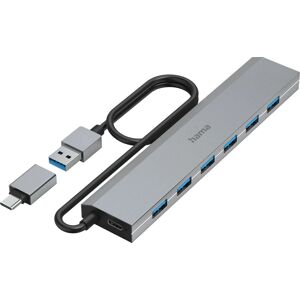 Hama 00200137 USB Hub - 7 Ports, USB 3.2 Gen 1, Type-A + Type-C - USB Hub Hama 00200137 USB Hub - 7 Ports, USB 3.2 Gen 1, Type-A + Type-C - USB Hub