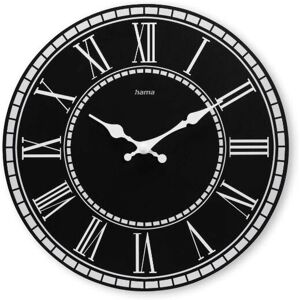 Hama Rab Round Black Quartz Clock - Clock Hama Rab Round Black Quartz Clock - Clock