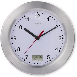 Hama Wanduhr Mauritius - 17cm rund silber Aluminium Hama Wanduhr Mauritius - 17cm rund silber Aluminium