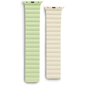 Hama Magnetic Silicone Apple Watch Band - Beige & Green - Series 1-9 Hama Magnetic Silicone Apple Watch Band - Beige & Green - Series 1-9