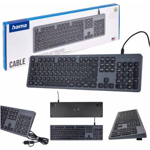 Hama CK-400 Schwarz-Grau Kabeltastatur - Tastatur Hama CK-400 Schwarz-Grau Kabeltastatur - Tastatur