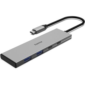 Hama 00200147 Hub USB-C - 4 Porte - Grigio Hama 00200147 Hub USB-C - 4 Porte - Grigio