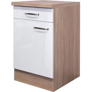 Flex-Well Florenz Küchenunterschrank - 50x86x57 cm, Weiß & Sonoma Eiche Flex-Well Florenz Küchenunterschrank - 50x86x57 cm, Weiß & Sonoma Eiche