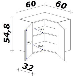 FLEX-WELL Nano Hängeschrank - 60x54,8x32 cm, 2 St., Braun FLEX-WELL Nano Hängeschrank - 60x54,8x32 cm, 2 St., Braun