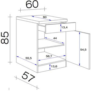 FLEX-WELL Wito Unterschrank - Möbel Unterschrank FLEX-WELL Wito Unterschrank - Möbel Unterschrank
