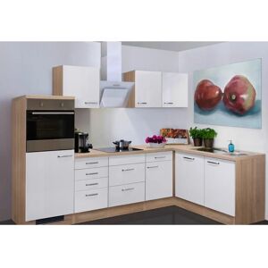 Flex-Well Florenz Küchen-Set - Weiß & Sonoma Eiche - 280cm Flex-Well Florenz Küchen-Set - Weiß & Sonoma Eiche - 280cm