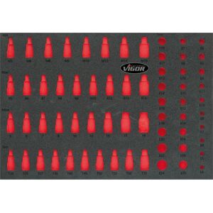 Vigor V2838 Storage Box - Soft Foam, Red, Black - Tool Organizer Vigor V2838 Storage Box - Soft Foam, Red, Black - Tool Organizer