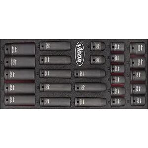 Vigor Steckschlüssel-Set 1/2 Zoll, Robust, Für Maschinen Vigor Steckschlüssel-Set 1/2 Zoll, Robust, Für Maschinen
