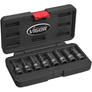 Vigor V7018 Impact Socket Set with Internal Serration - Impact Wrench Accessories Vigor V7018 Impact Socket Set with Internal Serration - Impact Wrench Accessories