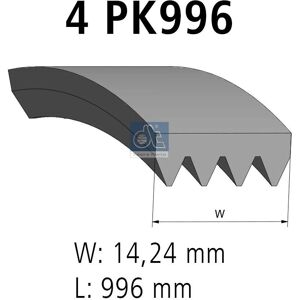 DT Spare Parts Modello 7.54816 Cinghia trapezoidale - Cinghia di trasmissione DT Spare Parts Modello 7.54816 Cinghia trapezoidale - Cinghia di trasmissione
