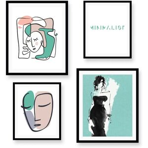 QUEENCE Minimalist 4er Set Wandbilder - Wandkunst QUEENCE Minimalist 4er Set Wandbilder - Wandkunst