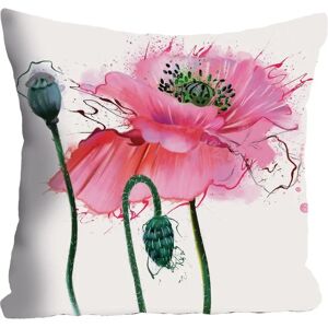 QUEENCE Blume Dekokissen - 40x40cm, Polyester QUEENCE Blume Dekokissen - 40x40cm, Polyester