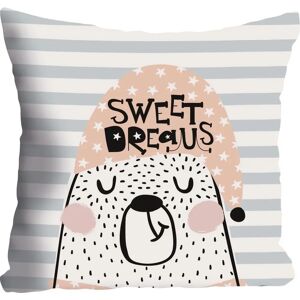 QUEENCE Sweet Dreams Dekokissen - Tiermotiv, Baumwolle, 40x40cm QUEENCE Sweet Dreams Dekokissen - Tiermotiv, Baumwolle, 40x40cm