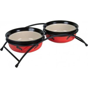 Trixie Dog/Cat Bowl with Ceramic and Metal, 2x300ml Trixie Dog/Cat Bowl with Ceramic and Metal, 2x300ml