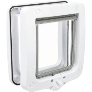 Trixie White 4-Way Pet Flap Door - Pet Door Trixie White 4-Way Pet Flap Door - Pet Door