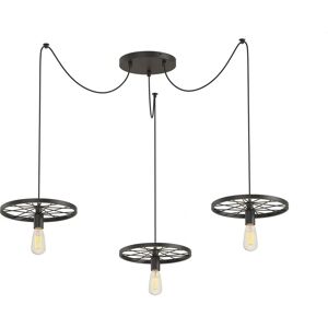 Plafonnier Jan 3 Lumières de Nino Leuchten - Suspension Industrielle - Publicité Plafonnier Jan 3 Lumières de Nino Leuchten - Suspension Industrielle - Publicité