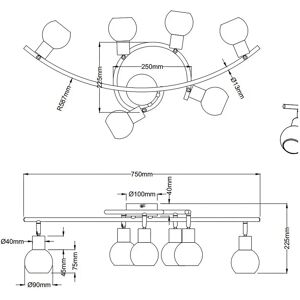 NINO LEUCHTEN Loxy Moderne Lampe de Plafond Noire - Éclairage Suspendu - Publicité NINO LEUCHTEN Loxy Moderne Lampe de Plafond Noire - Éclairage Suspendu - Publicité