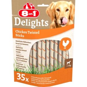 8in1 Delights Gedraaide Sticks Kip Hondensnacks 8in1 Delights Gedraaide Sticks Kip Hondensnacks