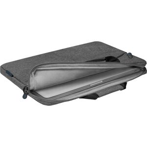 PEDEA FASHION Laptop Messenger Bag - 17.3 inch - Gray & Black PEDEA FASHION Laptop Messenger Bag - 17.3 inch - Gray & Black