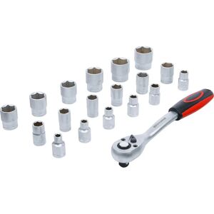 BGS TECHNIC - Socket Wrench Set - Reversible 1/2" + 19 Sockets SW 8-32mm BGS TECHNIC - Socket Wrench Set - Reversible 1/2" + 19 Sockets SW 8-32mm