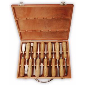 BGS TECHNIC Wood Carving Set - 12 pcs, 225 mm, Wooden Handles BGS TECHNIC Wood Carving Set - 12 pcs, 225 mm, Wooden Handles