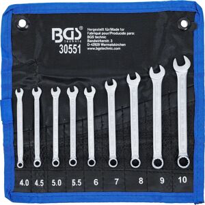 BGS TECHNIC - Set of 9 combined wrenches - 4-10mm BGS TECHNIC - Set of 9 combined wrenches - 4-10mm