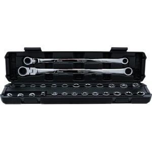 BGS TECHNIC Double Star Key Set - Extra Long Ratchet Wrenches - 27 Pieces BGS TECHNIC Double Star Key Set - Extra Long Ratchet Wrenches - 27 Pieces