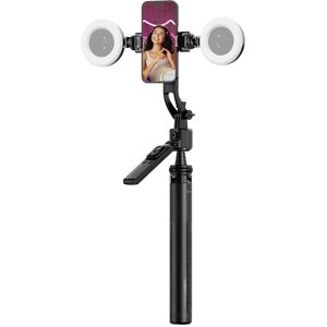 Trépied Rollei 26946 - Réglable 163cm - Quadpod - Éclairage LED - Smartphone/Caméra d'action - Publicité Trépied Rollei 26946 - Réglable 163cm - Quadpod - Éclairage LED - Smartphone/Caméra d'action - Publicité