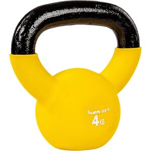 MOVIT 4kg Kettlebell - Gusseisen, Neopren, Flachboden - Kurzhantel für Kraft MOVIT 4kg Kettlebell - Gusseisen, Neopren, Flachboden - Kurzhantel für Kraft