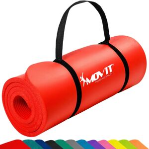 MOVIT Yogamatta - 183x60 cm, 10mm Tjock, Röd - Antislip, Tvättbar MOVIT Yogamatta - 183x60 cm, 10mm Tjock, Röd - Antislip, Tvättbar