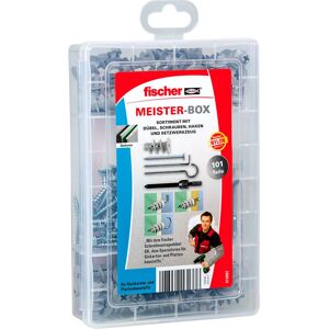 Fischer Meister Box Metálica - Juego de tornillos y ganchos para pladur Fischer Meister Box Metálica - Juego de tornillos y ganchos para pladur