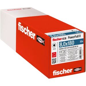 Fischer FPF II CTF 8,0 x 180 BC Schroef - Hardhout/Zacht hout - 50 stuks Fischer FPF II CTF 8,0 x 180 BC Schroef - Hardhout/Zacht hout - 50 stuks