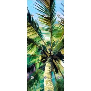 QUEENCE Palme Garderobenleiste - Bunt (grün, blau, beige) - 50x120cm QUEENCE Palme Garderobenleiste - Bunt (grün, blau, beige) - 50x120cm