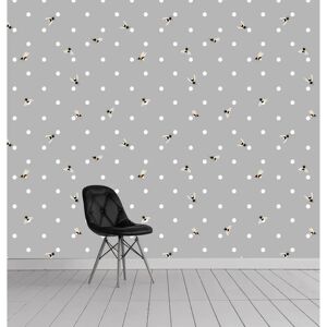 QUEENCE Madeleine Vinyltapete - Muster, Grau, 0,9x2,5m QUEENCE Madeleine Vinyltapete - Muster, Grau, 0,9x2,5m