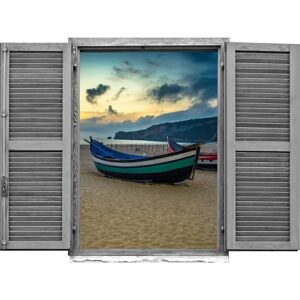 QUEENCE - Boote am Strand - Bunt - Wall decal QUEENCE - Boote am Strand - Bunt - Wall decal