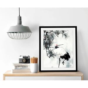 QUEENCE - Kranich - 50x70x3 cm - Mehrfarbig - Framed Art QUEENCE - Kranich - 50x70x3 cm - Mehrfarbig - Framed Art