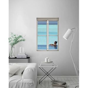 QUEENCE - Frau im Pool - Blau - Wall sticker QUEENCE - Frau im Pool - Blau - Wall sticker