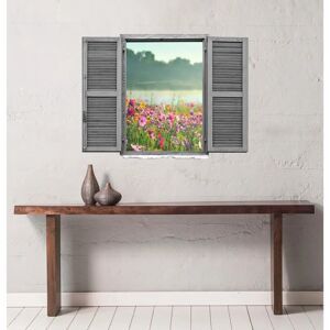 QUEENCE - Feld von rosa Blumen - Natur - Wall decal QUEENCE - Feld von rosa Blumen - Natur - Wall decal