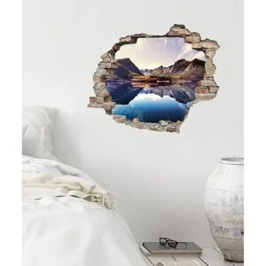QUEENCE - Spiegelnder Berg im See - Natur - bunt - Wall decal QUEENCE - Spiegelnder Berg im See - Natur - bunt - Wall decal