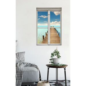 QUEENCE - Steg ins Meer - Blau - 40x60 cm - Wandsticker QUEENCE - Steg ins Meer - Blau - 40x60 cm - Wandsticker