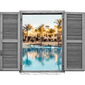 QUEENCE - Pool - Blau - 80x60x0,1 cm - Wandtattoo QUEENCE - Pool - Blau - 80x60x0,1 cm - Wandtattoo