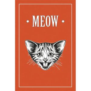 QUEENCE Katze MEOW Leinwandbild - 40x60cm - Grau - Indoor QUEENCE Katze MEOW Leinwandbild - 40x60cm - Grau - Indoor