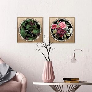 QUEENCE Bunter Blumenstrauß II - 40x40x3 cm - Goldrahmen Acrylglasbild QUEENCE Bunter Blumenstrauß II - 40x40x3 cm - Goldrahmen Acrylglasbild